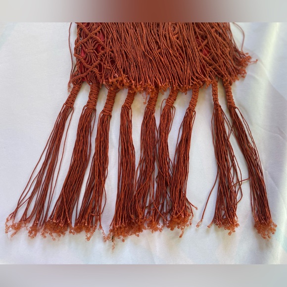 Fringe Crossbody Bag - Dark Red - Picture 13 of 13